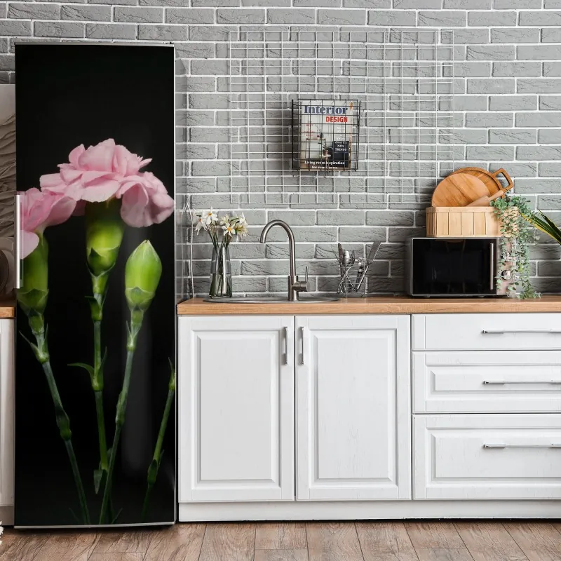 Naklejka na lodówkę zabawny tropikalny wzór geometryczny – Wallissimo®