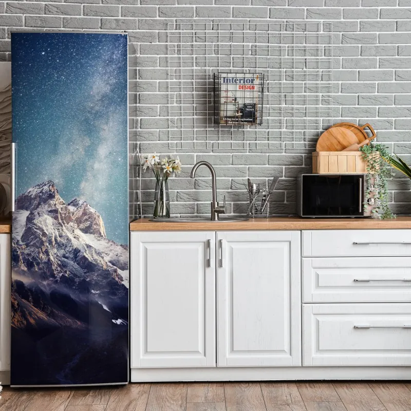 Naklejka na lodówkę pole czerwonych maków – Wallissimo®