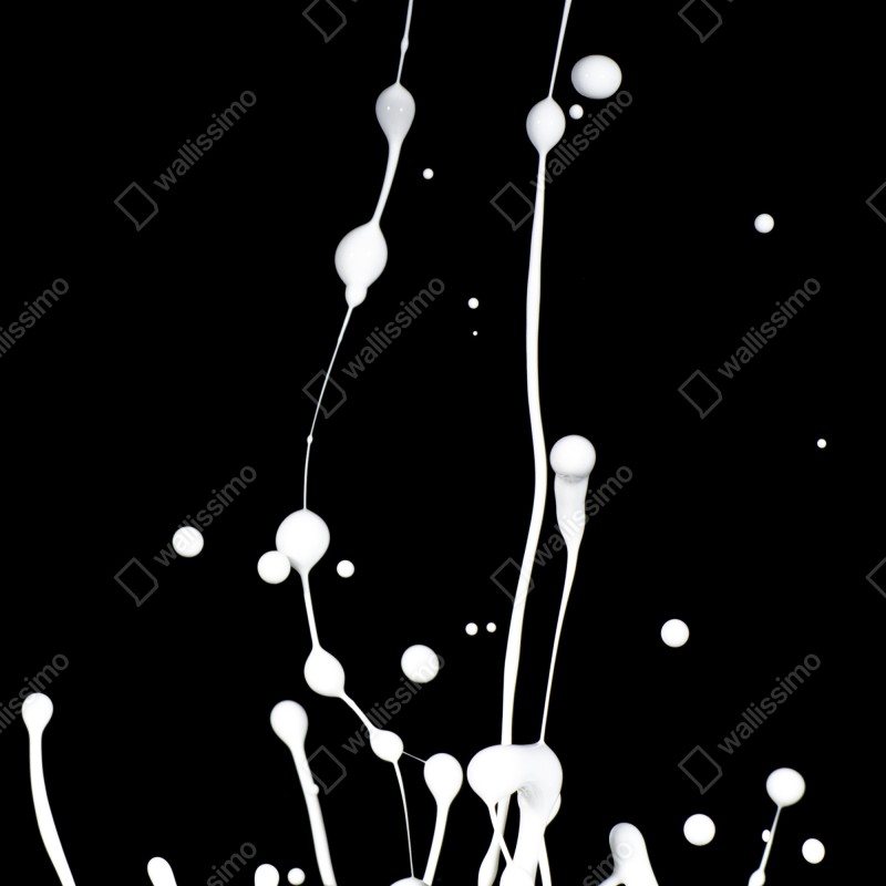 Naklejka na lodówkę biały rozprysk na czarnym tle – Wallissimo® Naklejka na lodówkę biały rozprysk na czarnym tle – Wallissimo®