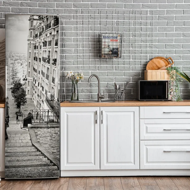 Naklejka na lodówkę żywa geometryczna kompozycja – Wallissimo®