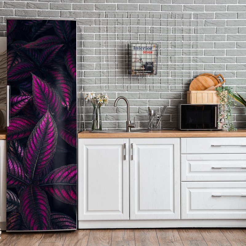 Naklejka na lodówkę turkusowy wzór łusek z złotymi detalami – Wallissimo®