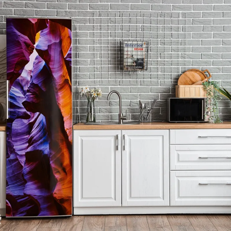 Naklejka na lodówkę niekończące się wydmy pustyni pod błękitnym niebem – Wallissimo®