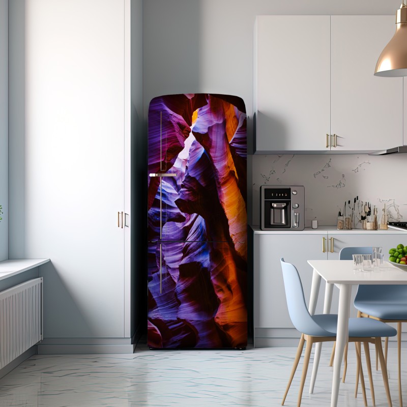 Naklejka na lodówkę żywe formacje skalne w wąwozie – Wallissimo® Naklejka na lodówkę żywe formacje skalne w wąwozie – Wallissimo®