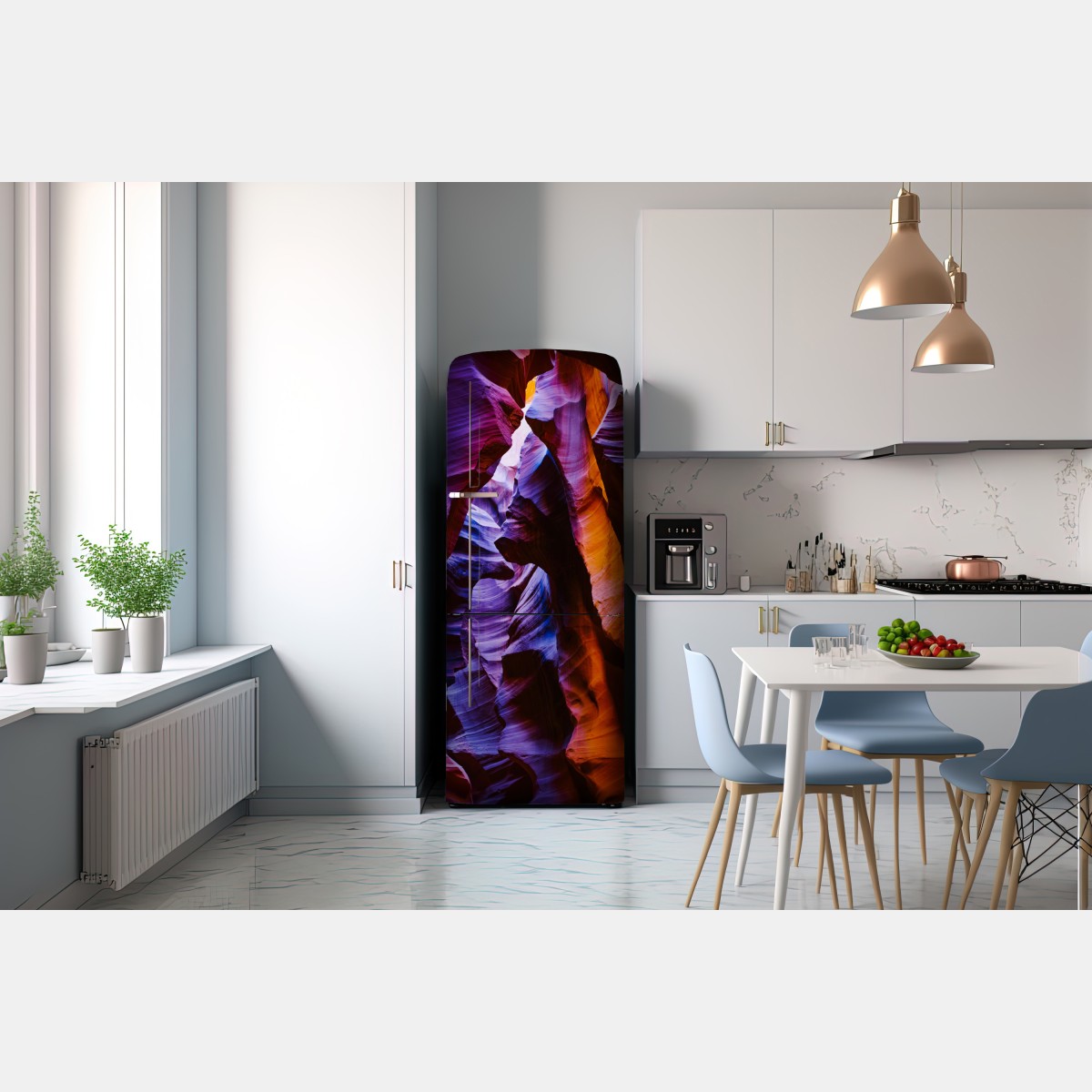 Naklejka na lodówkę żywe formacje skalne w wąwozie – Wallissimo® Naklejka na lodówkę żywe formacje skalne w wąwozie – Wallissimo®