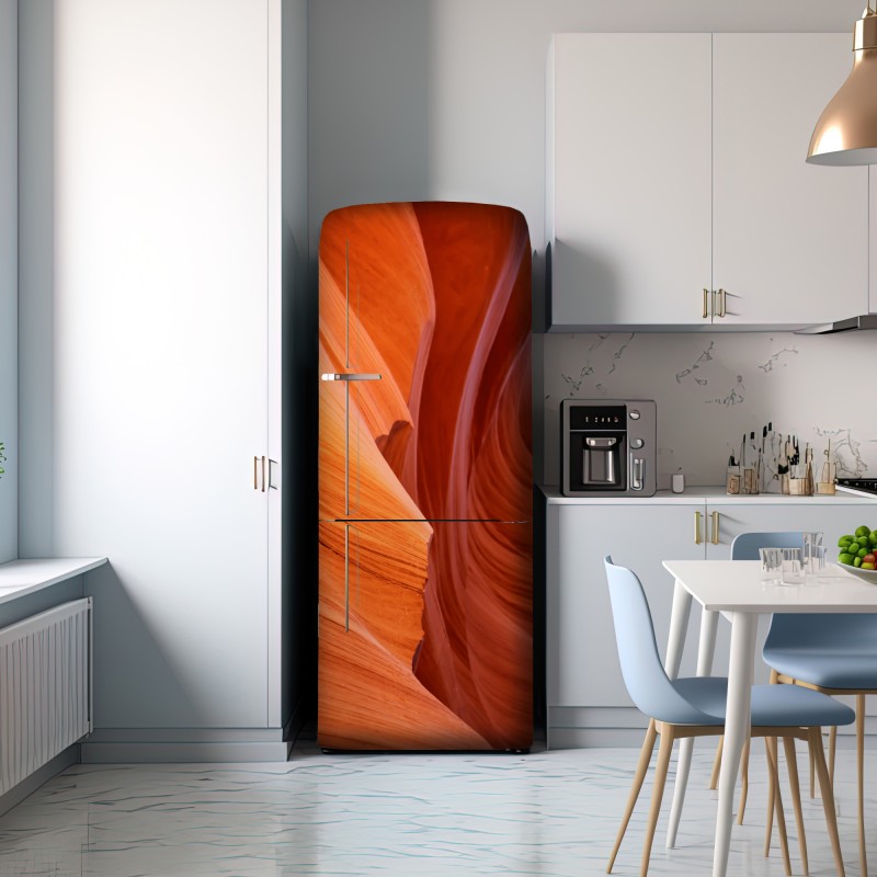 Naklejka na lodówkę ciepły piaskowiec kanion abstrakcja – Wallissimo® Naklejka na lodówkę ciepły piaskowiec kanion abstrakcja – Wallissimo®