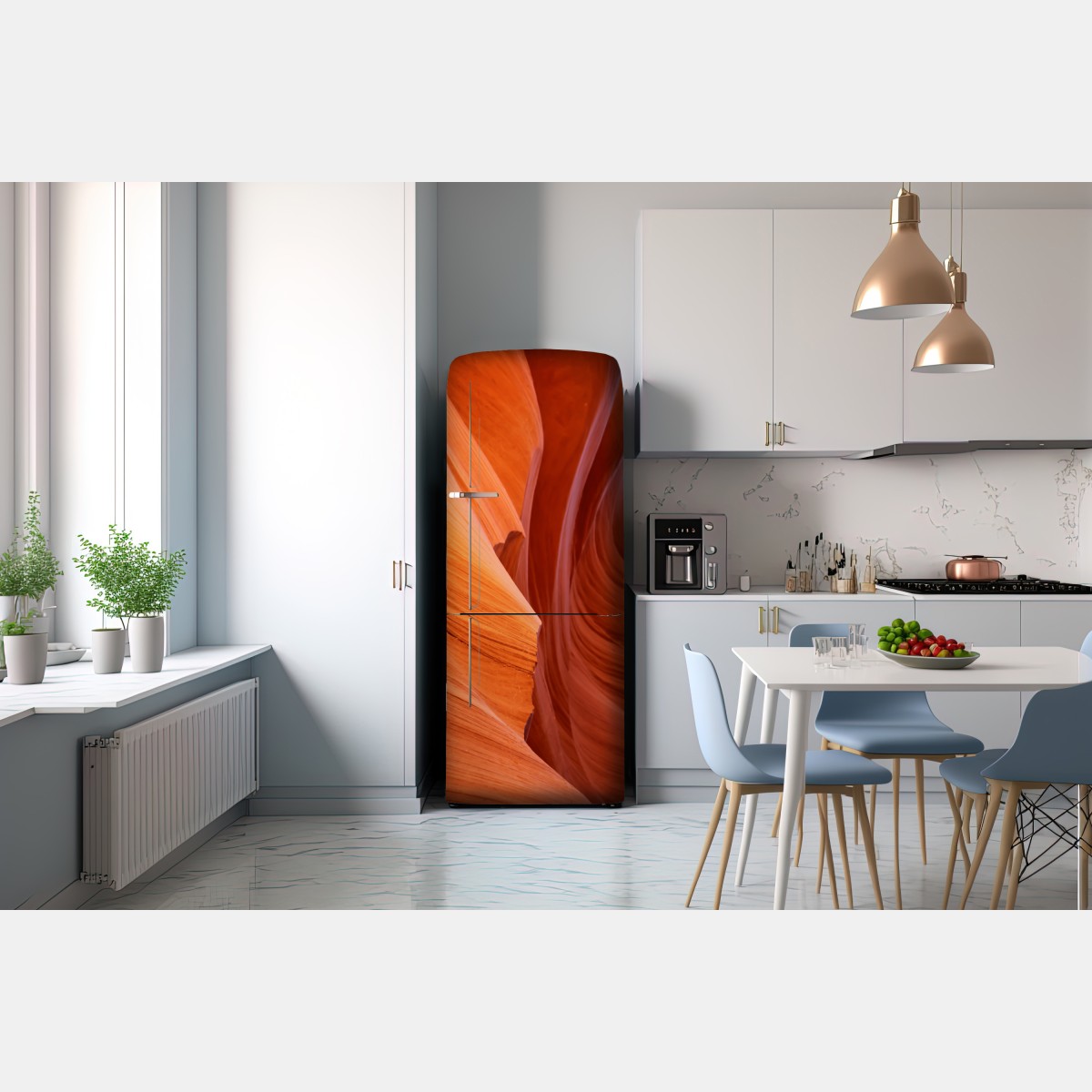 Naklejka na lodówkę ciepły piaskowiec kanion abstrakcja – Wallissimo® Naklejka na lodówkę ciepły piaskowiec kanion abstrakcja – Wallissimo®