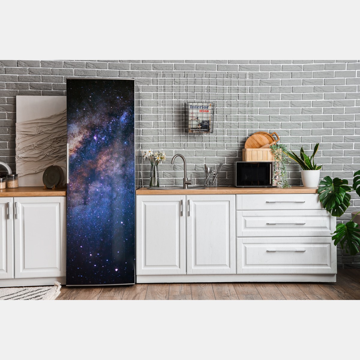 Naklejka na lodówkę droga mleczna nocne niebo – Wallissimo® Naklejka na lodówkę droga mleczna nocne niebo – Wallissimo®