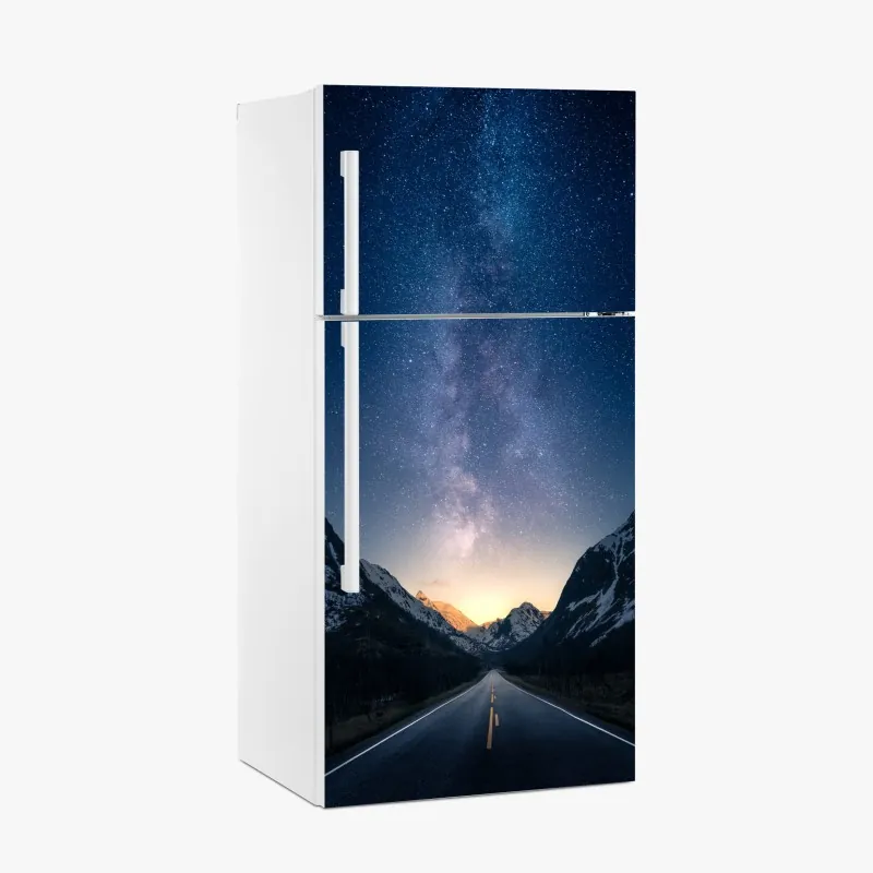 Naklejka na lodówkę złote geometryczne fasety – Wallissimo®