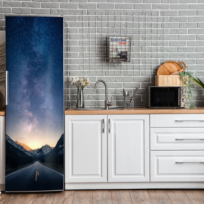 Naklejka na lodówkę złote geometryczne fasety – Wallissimo®