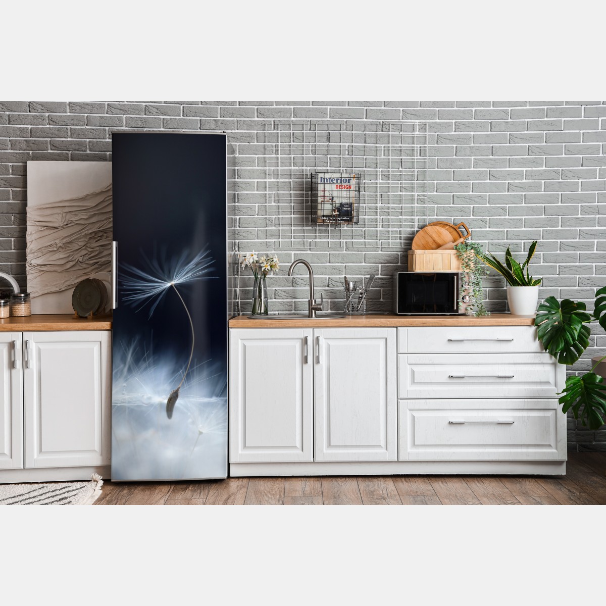 Naklejka na lodówkę delikatne zbliżenie nasiona dmuchawca – Wallissimo® Naklejka na lodówkę delikatne zbliżenie nasiona dmuchawca – Wallissimo®