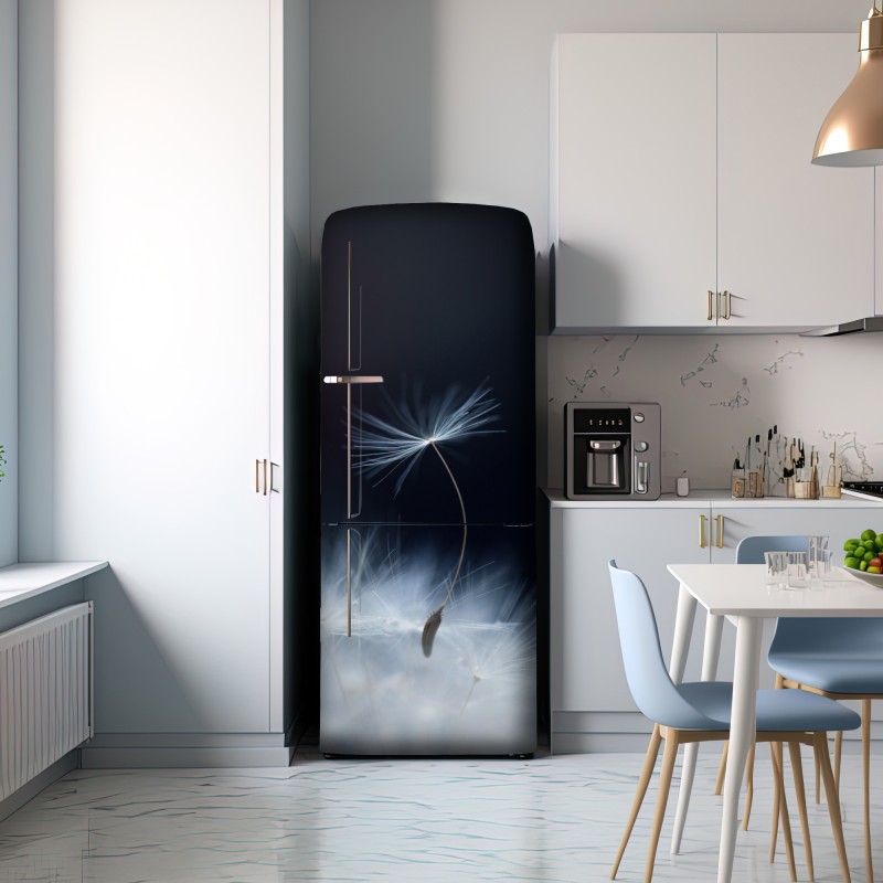 Naklejka na lodówkę delikatne zbliżenie nasiona dmuchawca – Wallissimo® Naklejka na lodówkę delikatne zbliżenie nasiona dmuchawca – Wallissimo®