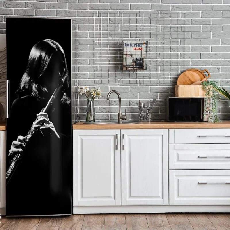 Naklejka na lodówkę spokojne jezioro z górskim odbiciem – Wallissimo®