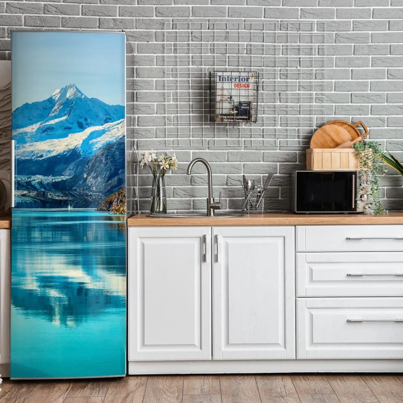 Naklejka na lodówkę nowoczesny geometryczny wzór architektoniczny – Wallissimo®