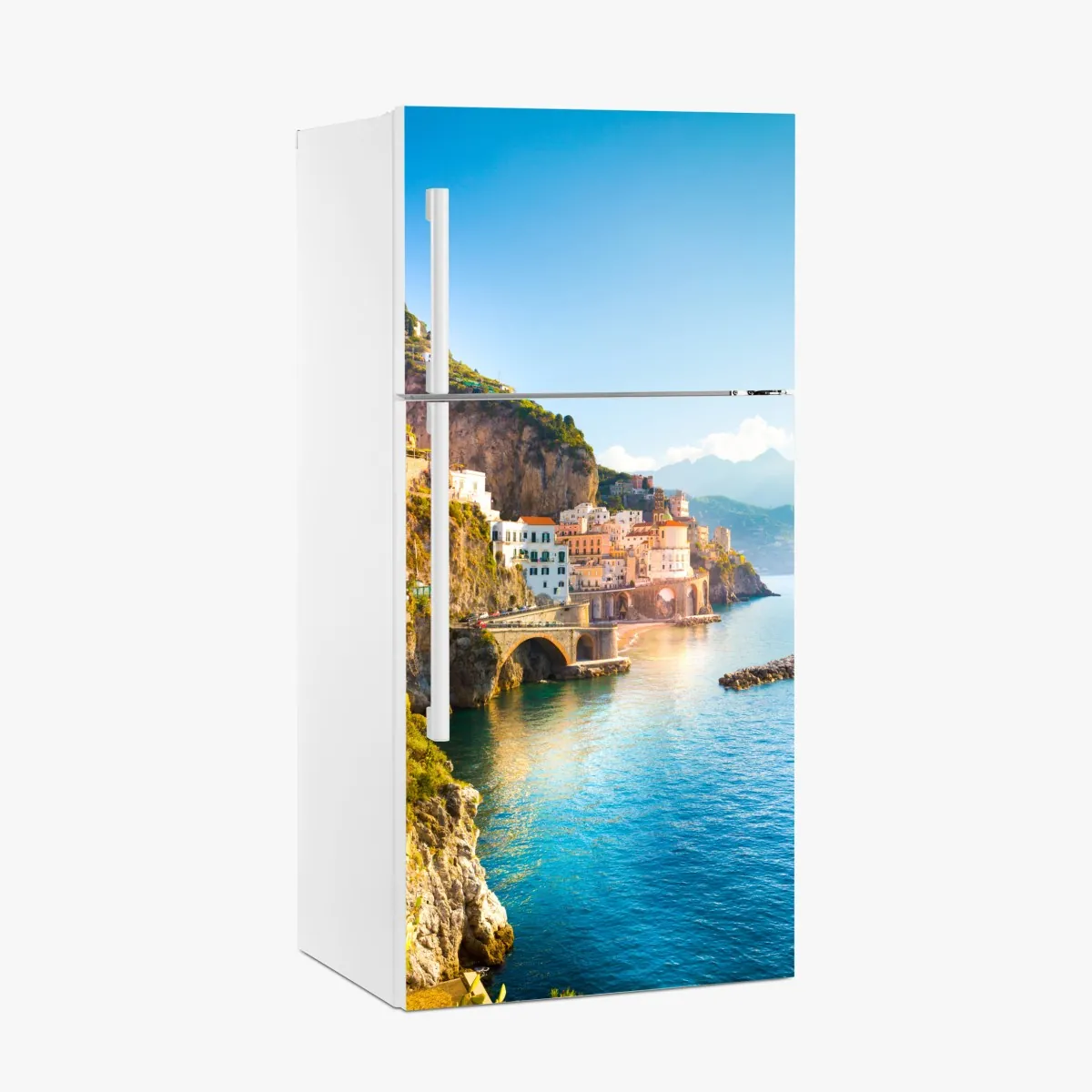 Naklejka na lodówkę słoneczne wybrzeże Amalfi – Wallissimo® Naklejka na lodówkę słoneczne wybrzeże Amalfi – Wallissimo®