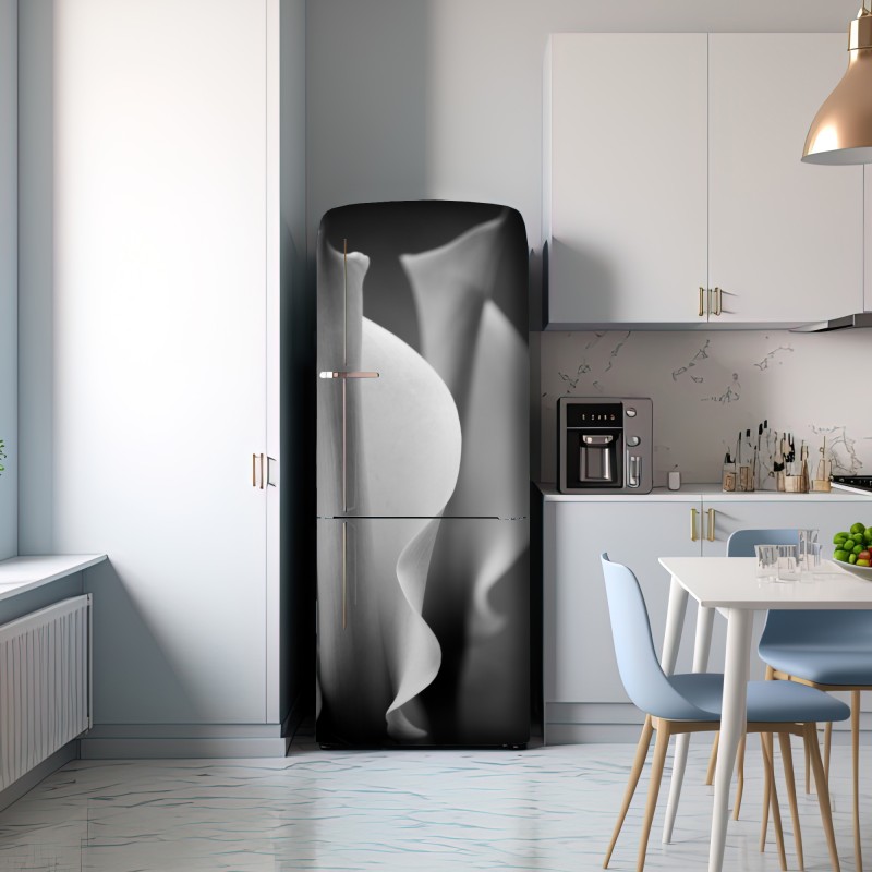Naklejka na lodówkę eleganckie kallie w monochromie – Wallissimo® Naklejka na lodówkę eleganckie kallie w monochromie – Wallissimo®
