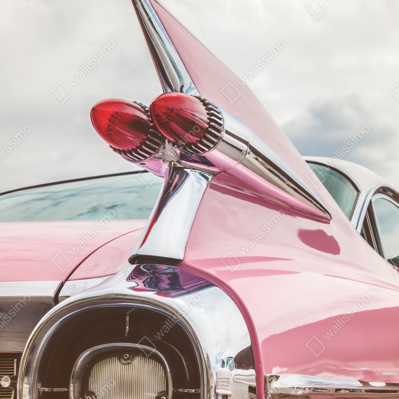 Naklejka na lodówkę różowy retro klasyczny samochód płetwa – Wallissimo® Naklejka na lodówkę różowy retro klasyczny samochód płetwa – Wallissimo®