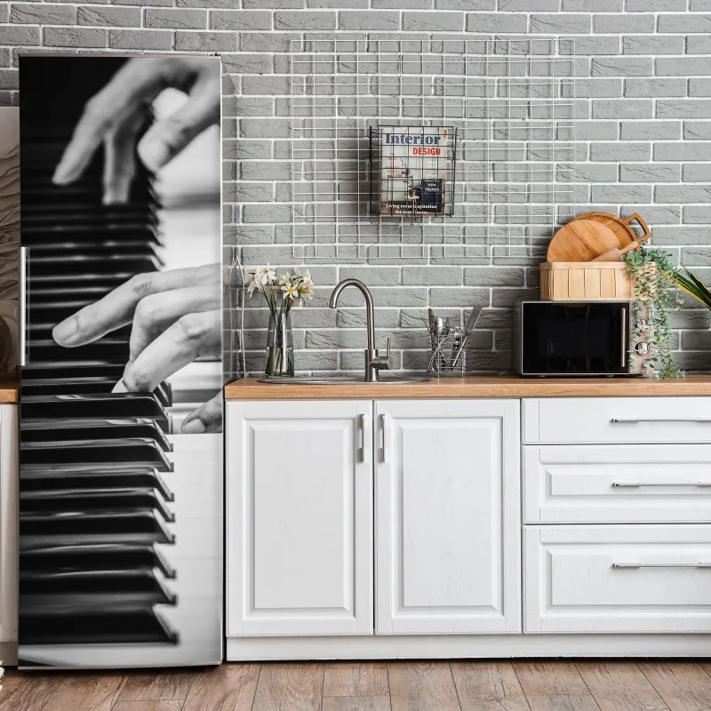 Naklejka na lodówkę intensywny portret goryla w czerni i bieli – Wallissimo®