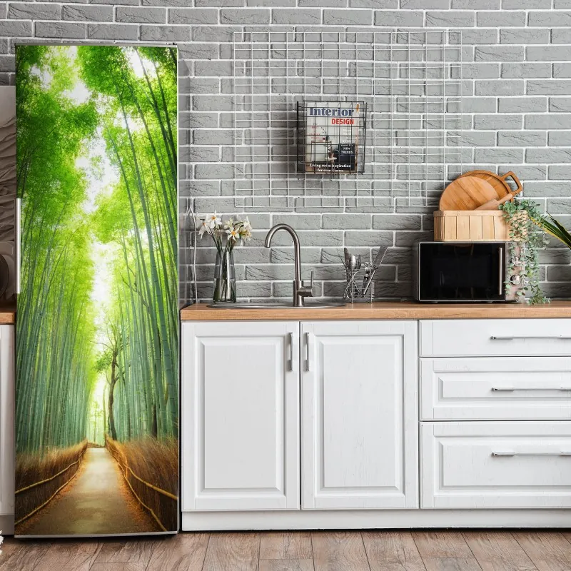 Naklejka na lodówkę ciemna faktura marmuru – Wallissimo®