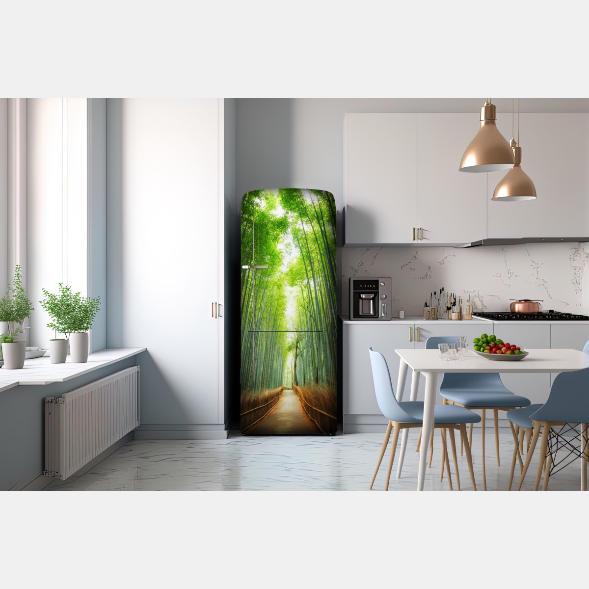 Naklejka na lodówkę ścieżka przez gaj bambusowy w Arashiyama – Wallissimo® Naklejka na lodówkę ścieżka przez gaj bambusowy w Arashiyama – Wallissimo®