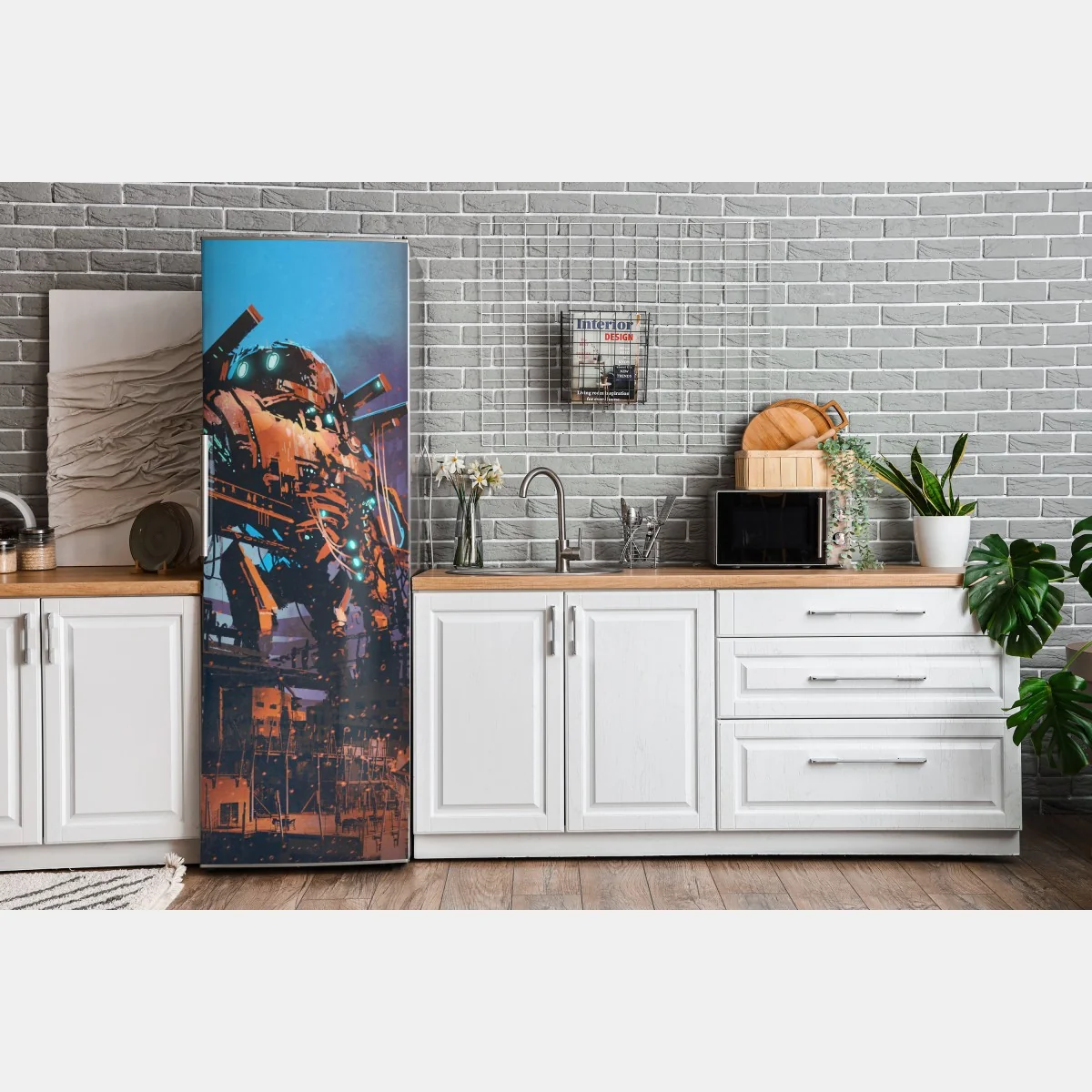 Naklejka na lodówkę ogromny mech w opuszczonej fabryce – Wallissimo® Naklejka na lodówkę ogromny mech w opuszczonej fabryce – Wallissimo®