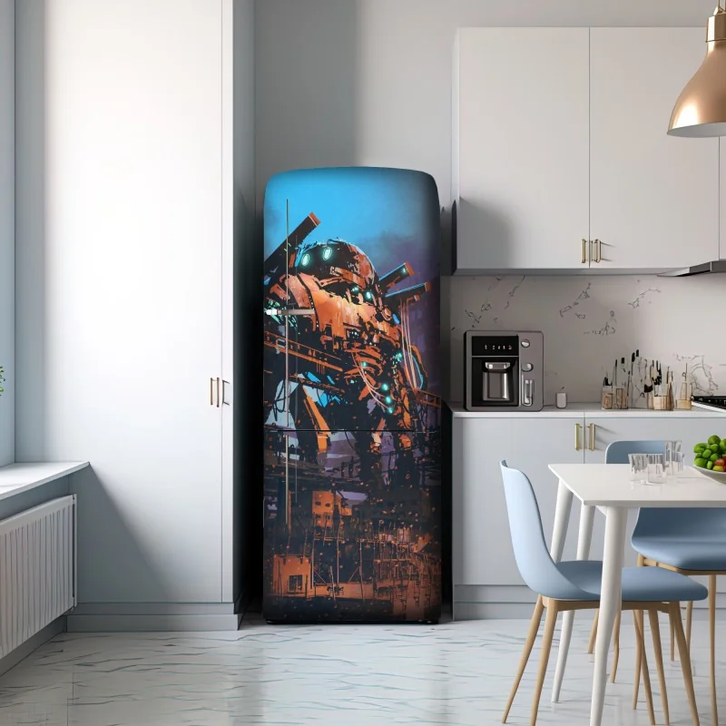 Naklejka na lodówkę ogromny mech w opuszczonej fabryce – Wallissimo® Naklejka na lodówkę ogromny mech w opuszczonej fabryce – Wallissimo®