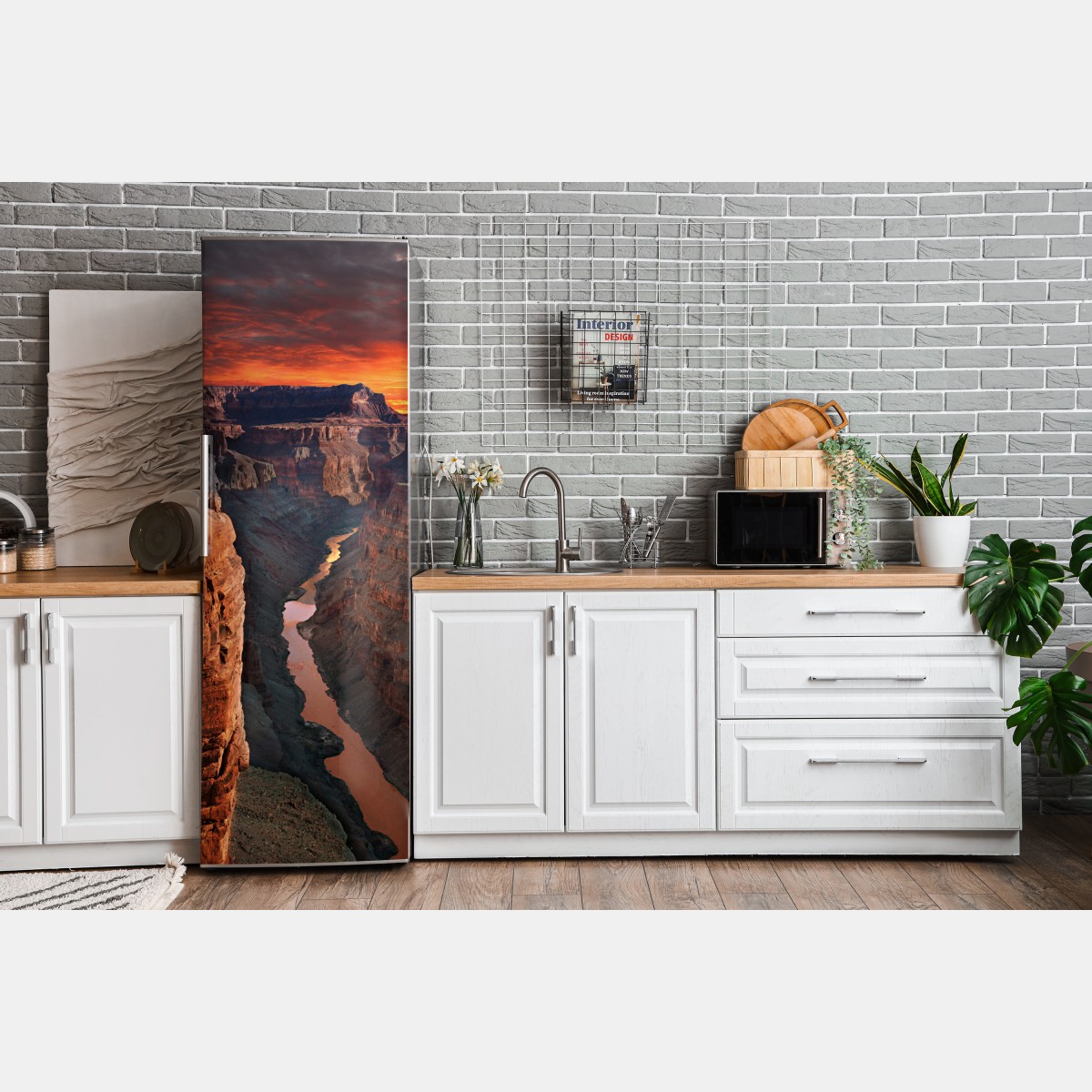 Naklejka na lodówkę Wielki Kanion panorama zachodu słońca – Wallissimo® Naklejka na lodówkę Wielki Kanion panorama zachodu słońca – Wallissimo®