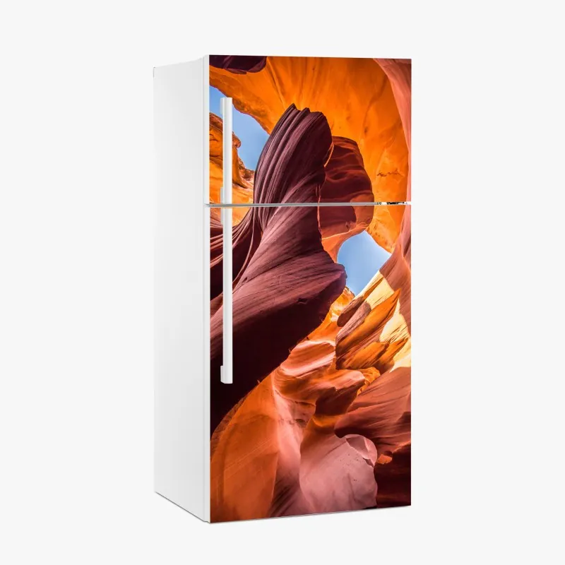 Naklejka na lodówkę elegancki szary wzór damasceński – Wallissimo®