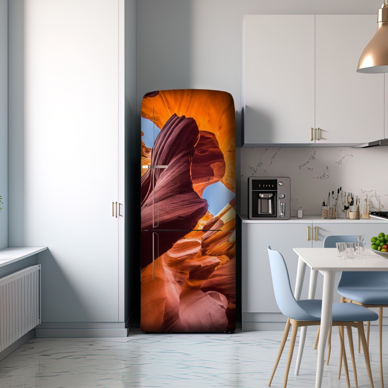 Naklejka na lodówkę słoneczny wąwóz z formacjami skalnymi – Wallissimo® Naklejka na lodówkę słoneczny wąwóz z formacjami skalnymi – Wallissimo®