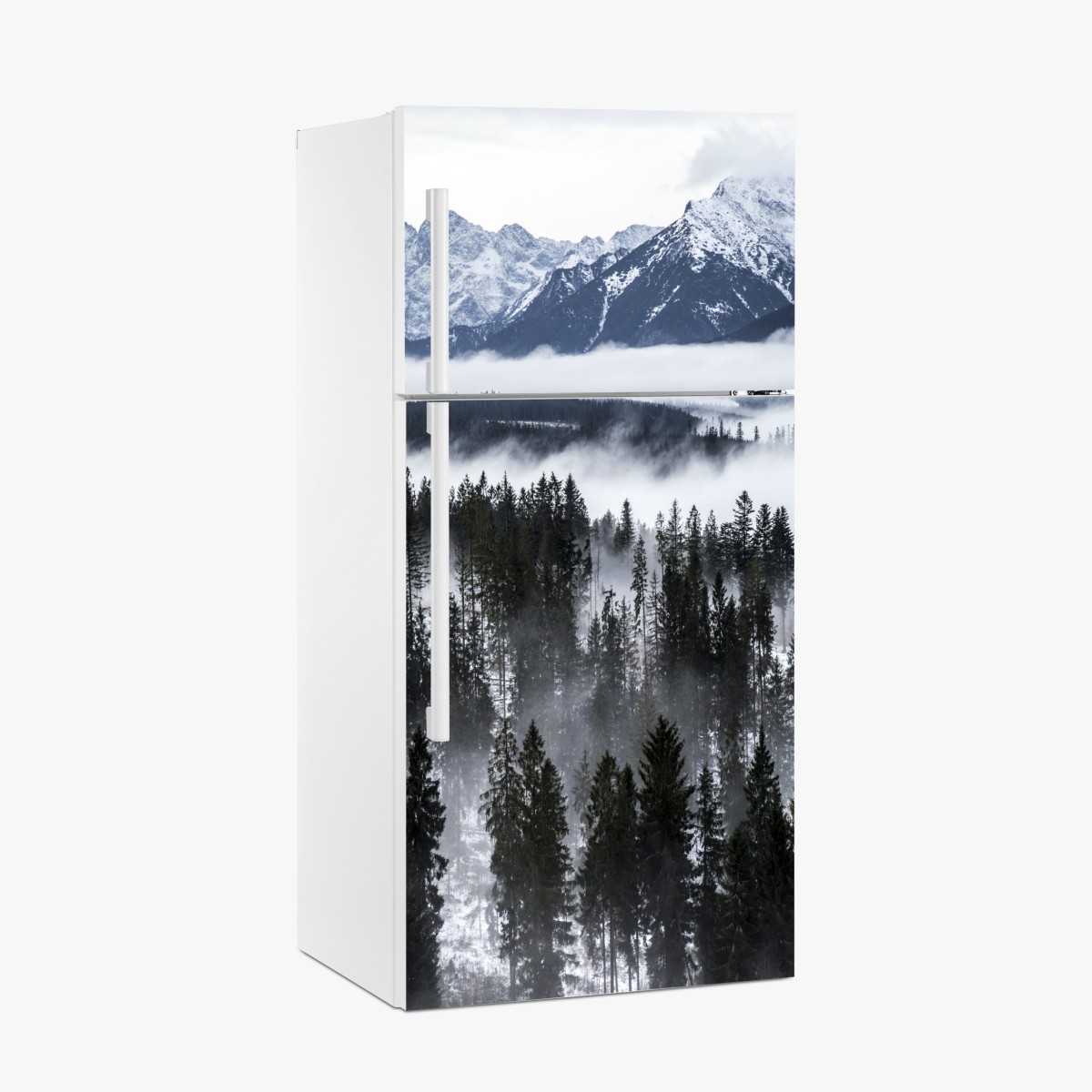 Fridge sticker Tatra mountains in winter mist – Wallissimo®