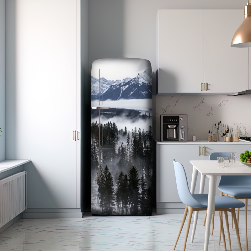 Naklejka na lodówkę Tatry w zimowej mgle – Wallissimo® Naklejka na lodówkę Tatry w zimowej mgle – Wallissimo®