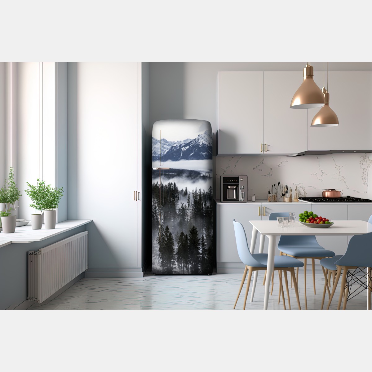 Naklejka na lodówkę Tatry w zimowej mgle – Wallissimo® Naklejka na lodówkę Tatry w zimowej mgle – Wallissimo®