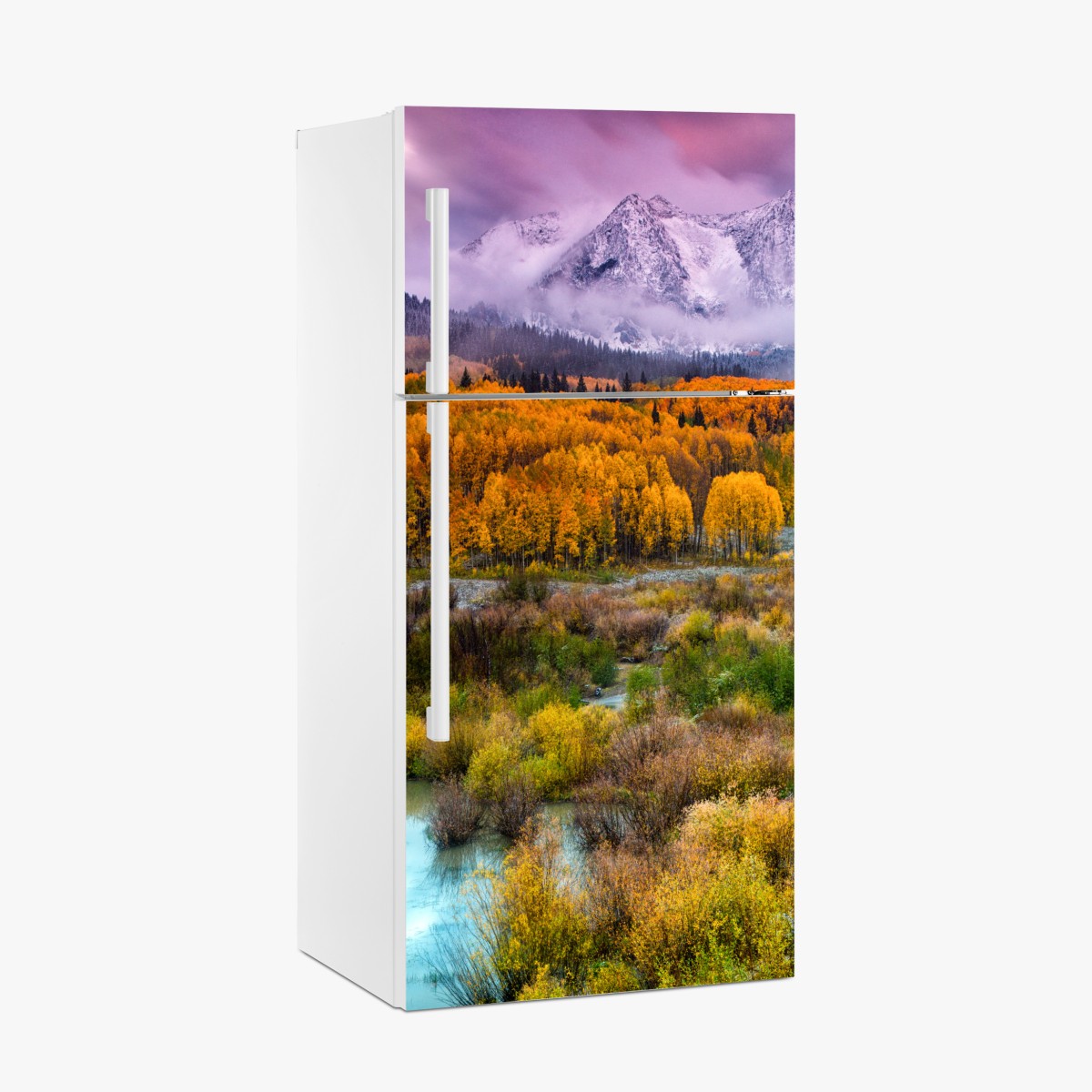 Fridge sticker pink sunrise over East Beckwith Mountain – Wallissimo®