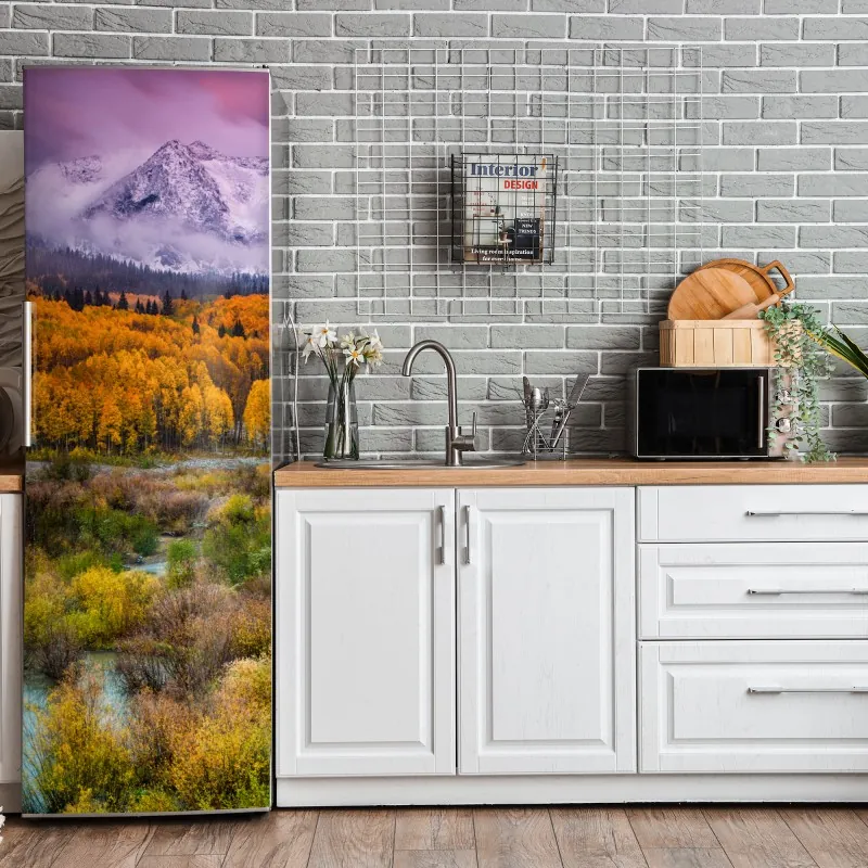 Naklejka na lodówkę złoty art deco wzór okręgów – Wallissimo®