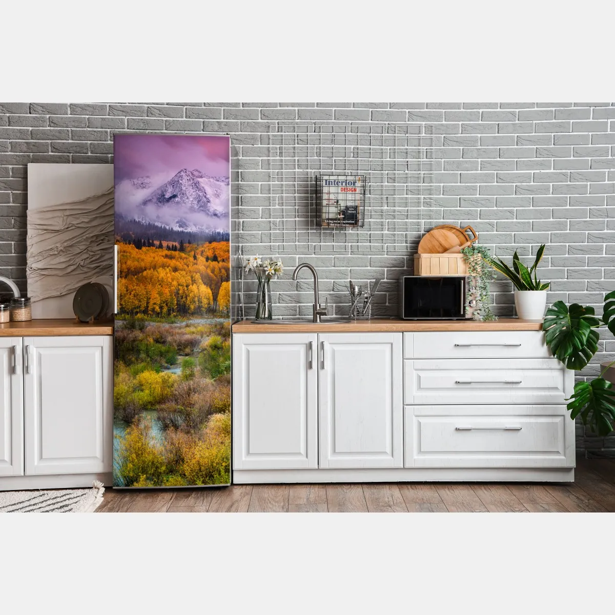 Naklejka na lodówkę różowy wschód słońca nad East Beckwith Mountain – Wallissimo® Naklejka na lodówkę różowy wschód słońca nad East Beckwith Mountain – Wallissimo®