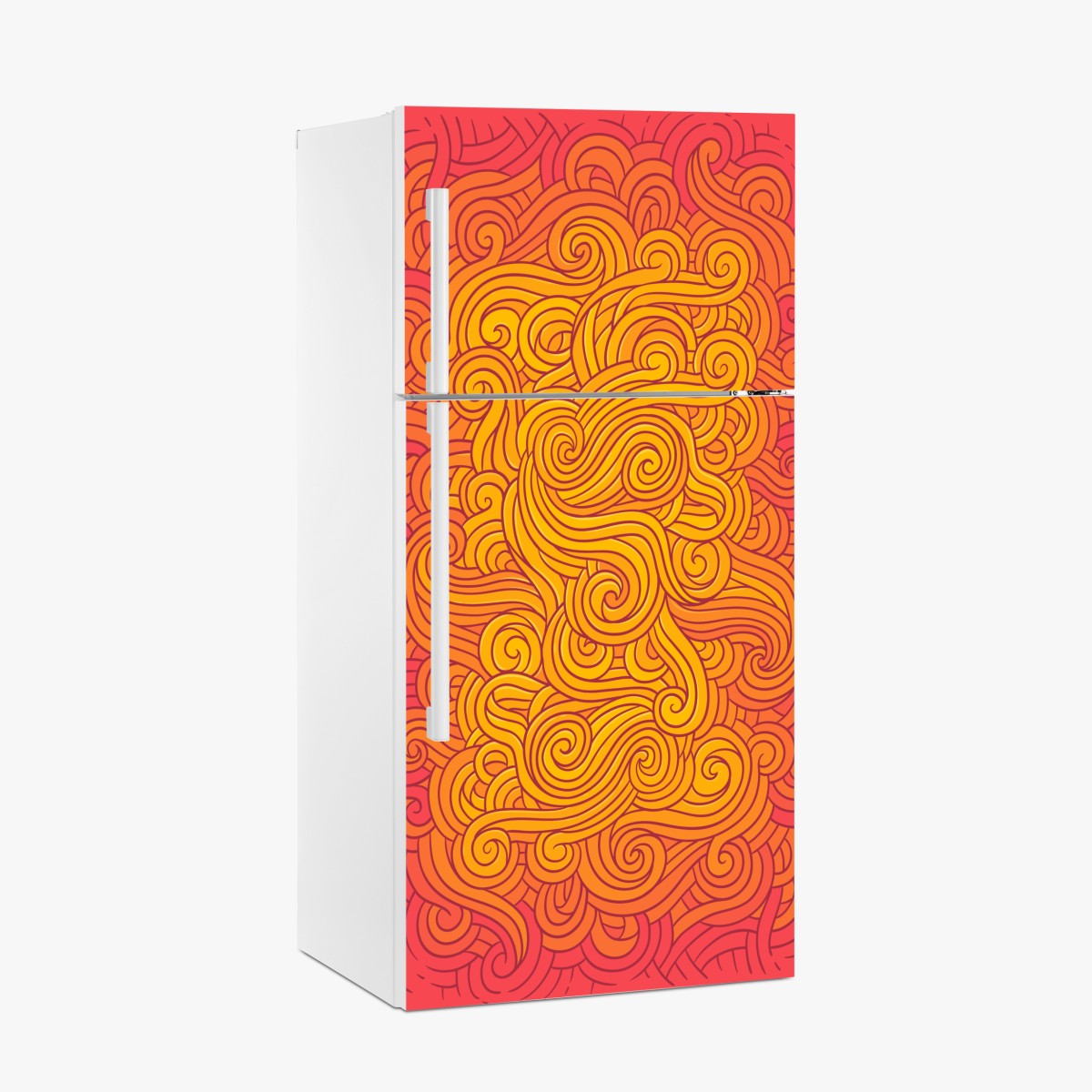 Fridge sticker warm swirling abstract pattern – Wallissimo®