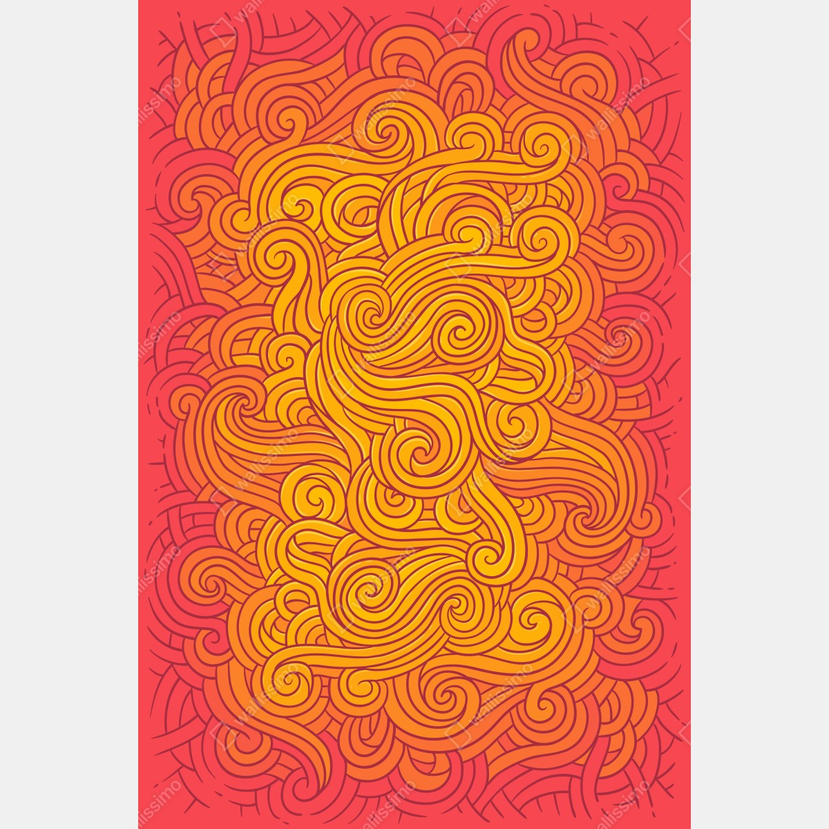 Naklejka na lodówkę ciepły wirujący abstrakcyjny wzór – Wallissimo® Naklejka na lodówkę ciepły wirujący abstrakcyjny wzór – Wallissimo®