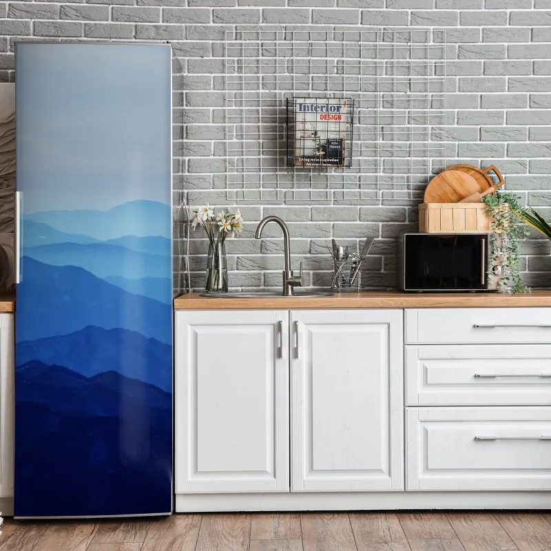 Naklejka na lodówkę vintage wzór różany w odcieniach różu – Wallissimo®