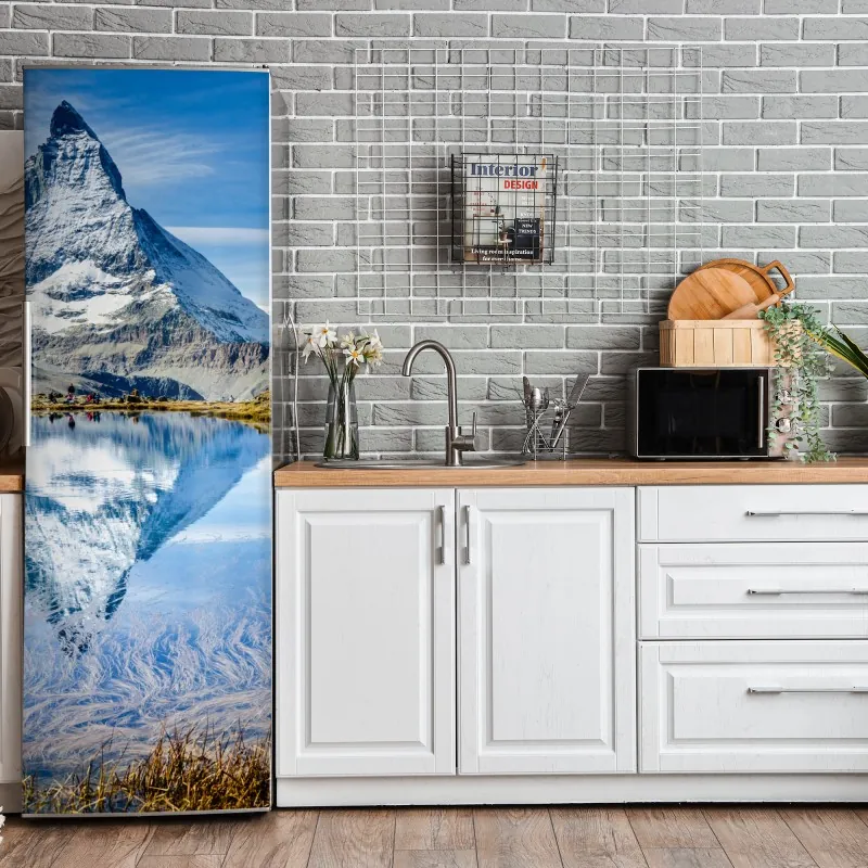 Naklejka na lodówkę tropikalny botaniczny wzór kwiatowy – Wallissimo®