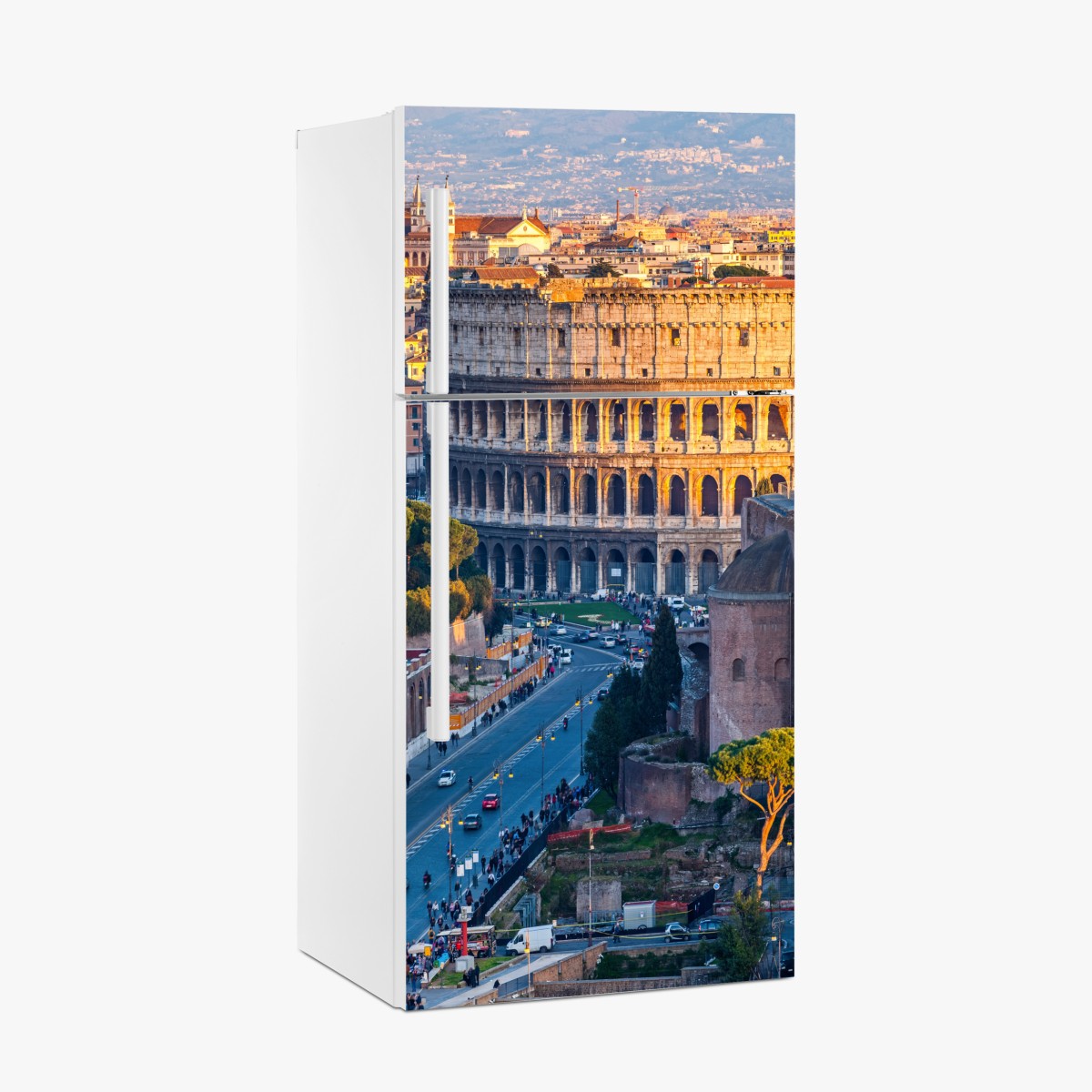 Fridge sticker golden colosseum at sunset, Rome – Wallissimo®