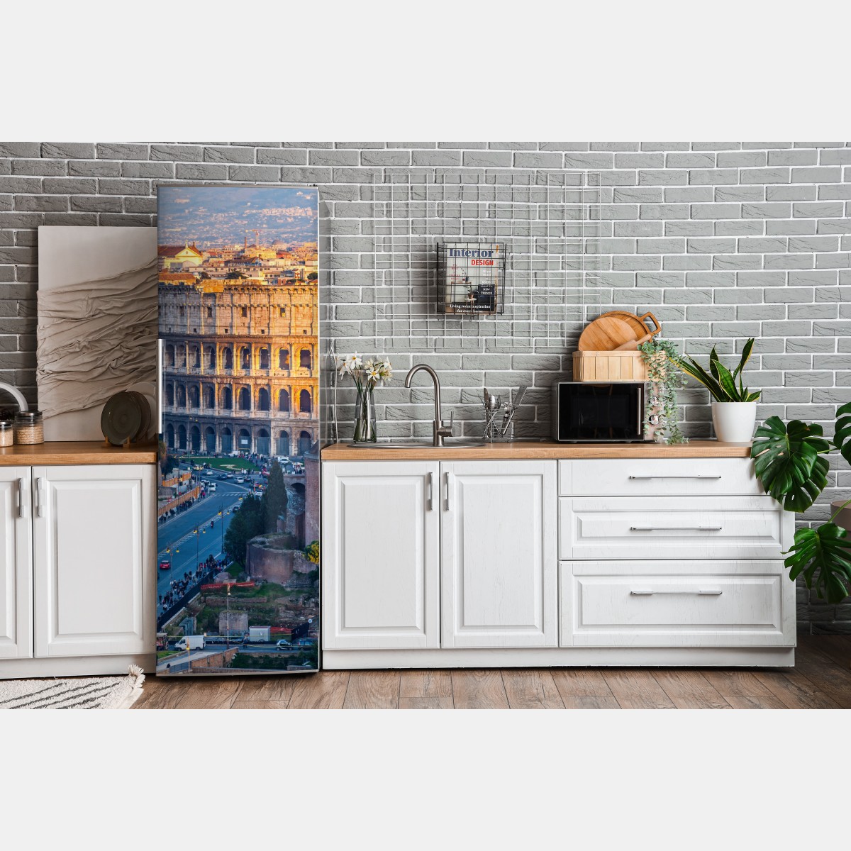 Naklejka na lodówkę złote koloseum o zachodzie słońca, Rzym – Wallissimo® Naklejka na lodówkę złote koloseum o zachodzie słońca, Rzym – Wallissimo®