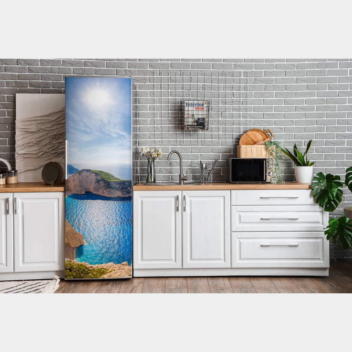 Naklejka na lodówkę słoneczne klify na plaży Navagio, Zakynthos – Wallissimo® Naklejka na lodówkę słoneczne klify na plaży Navagio, Zakynthos – Wallissimo®