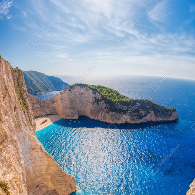 Naklejka na lodówkę słoneczne klify na plaży Navagio, Zakynthos – Wallissimo® Naklejka na lodówkę słoneczne klify na plaży Navagio, Zakynthos – Wallissimo®