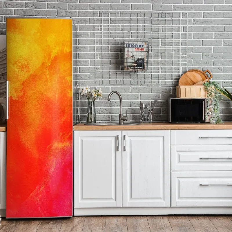 Naklejka na lodówkę nowoczesny geometryczny wzór architektoniczny – Wallissimo®