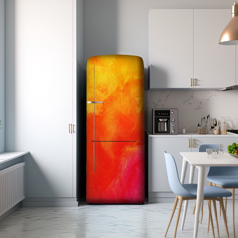 Naklejka na lodówkę żywy pomarańczowy gradient abstrakcyjny – Wallissimo® Naklejka na lodówkę żywy pomarańczowy gradient abstrakcyjny – Wallissimo®