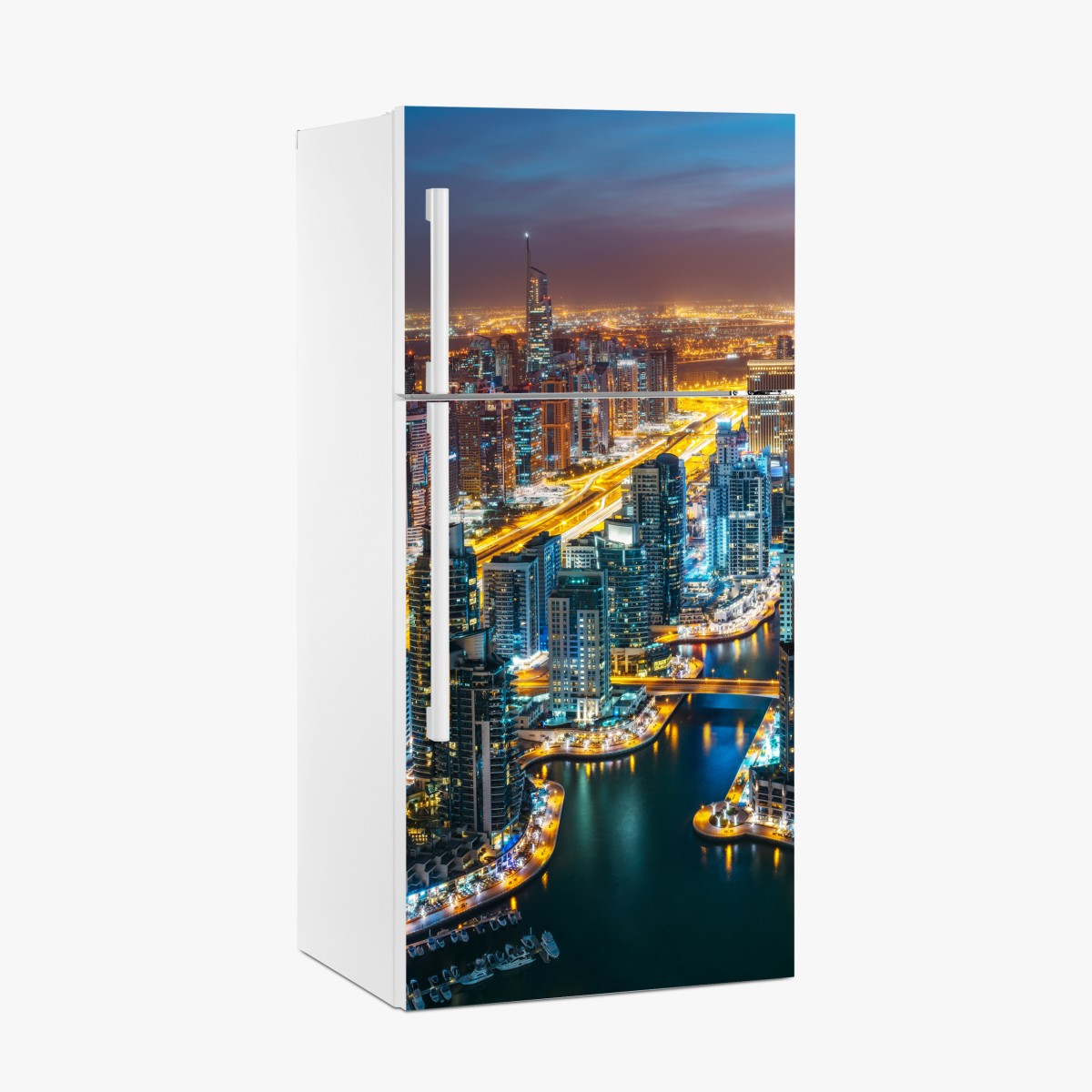 Fridge sticker Dubai marina night skyline – Wallissimo®