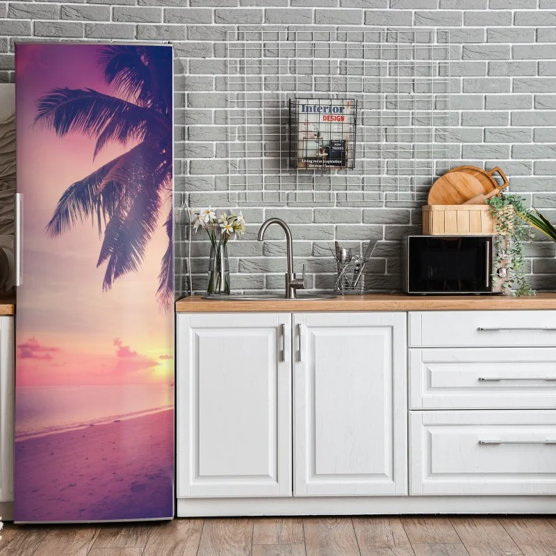 Naklejka na lodówkę nieskończona ściana czerwonych róż – Wallissimo®