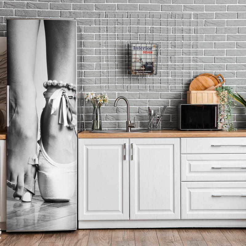 Naklejka na lodówkę delikatny turkusowy wzór liści – Wallissimo®