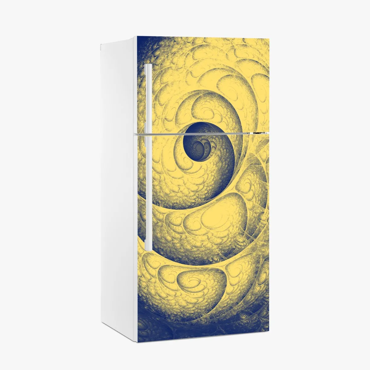 Naklejka na lodówkę złota spiralna fraktalna kompozycja – Wallissimo® Naklejka na lodówkę złota spiralna fraktalna kompozycja – Wallissimo®