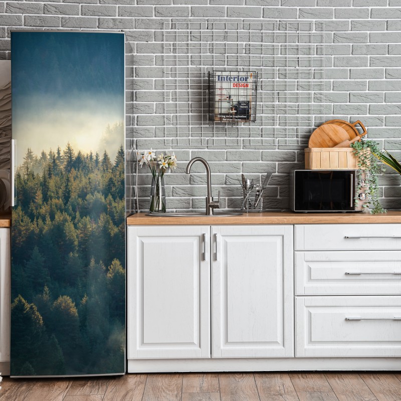 Naklejka na lodówkę intensywny portret goryla w czerni i bieli – Wallissimo®