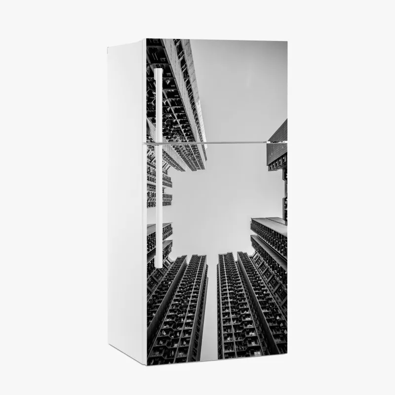 Naklejka na lodówkę czarny marmur z żyłami – Wallissimo®